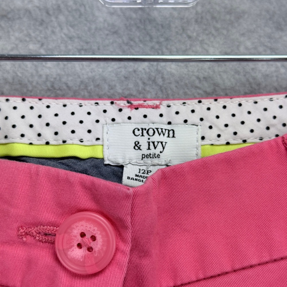 Crown & Ivy Shorts Women 12P Pink, preppy, coastal, vibrant, summer, Barbiecore - Picture 2 of 5